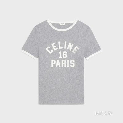 CELINE 16刺绣棉质平纹针织T恤 24952