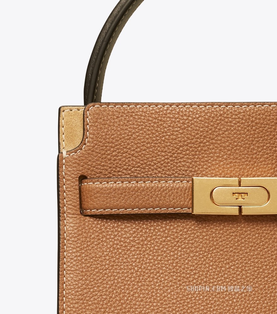 Lee Radziwill 迷你荔枝纹双层手袋 虎眼棕