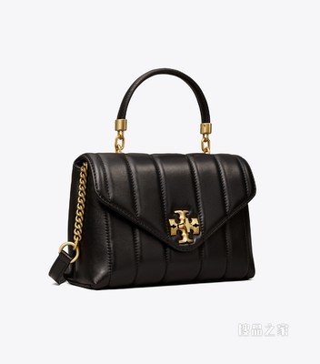 Kira 小号绗缝手袋 黑色/轧制金