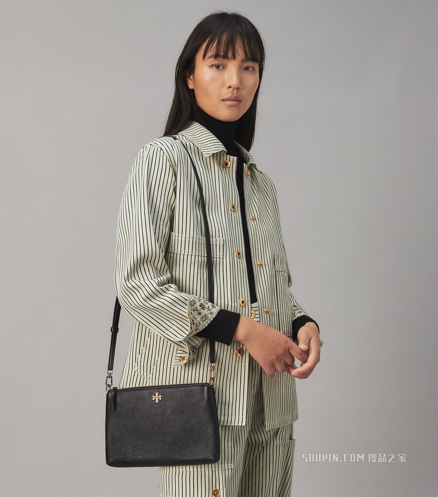 Kira 中号斜挎手拿包 黑色