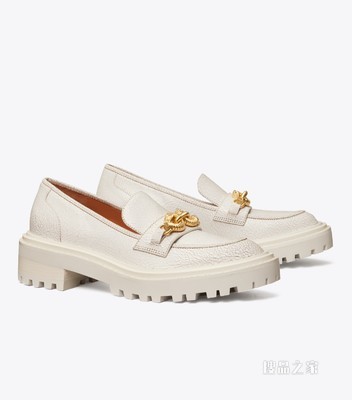 Jessa 沟纹底乐福鞋 白色