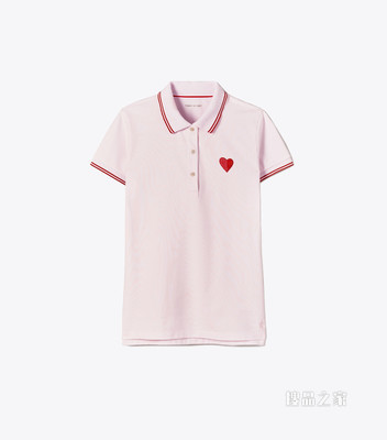 心形图案 Polo 衫 粉色