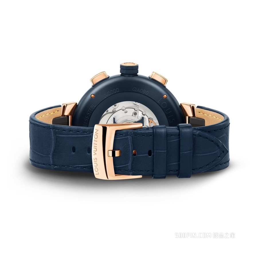 TAMBOUR DAMIER COBALT 计时腕表，46 毫米