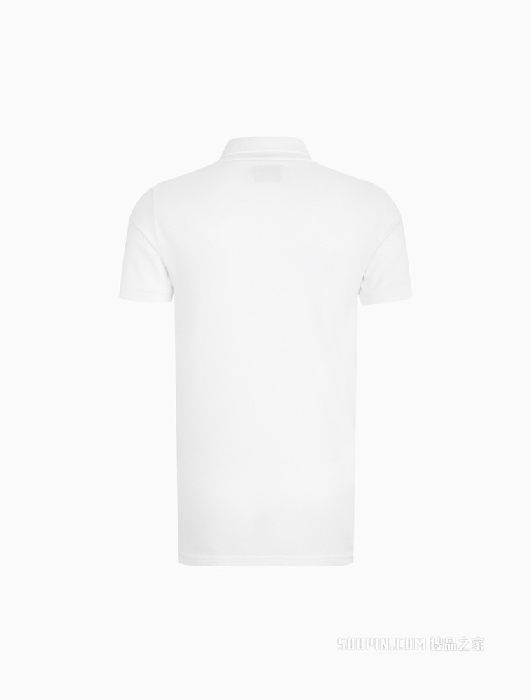 Calvin Klein 男士半开襟翻领镂空LOGO短袖POLO衫ZM01855