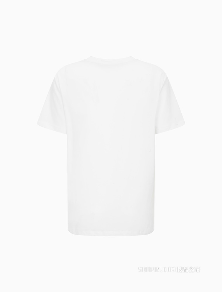 Calvin Klein 女士休闲圆领简约LOGO短袖T恤J219146