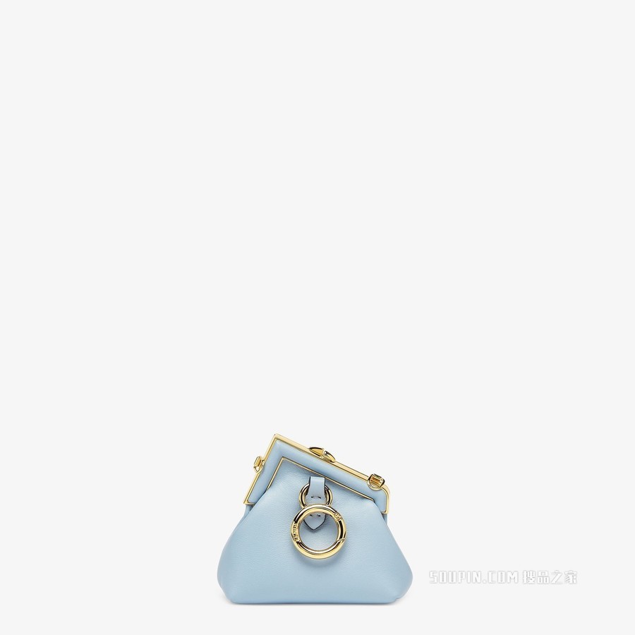 Fendi First吊饰Nano版 浅蓝色纳帕皮吊饰