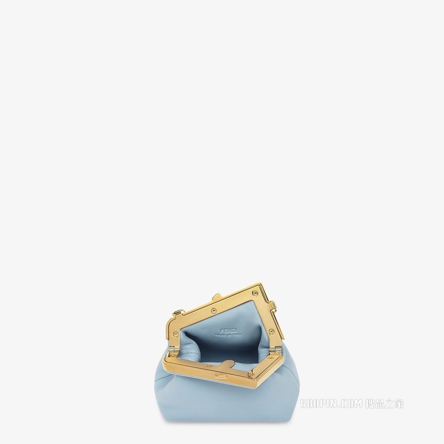 Fendi First吊饰Nano版 浅蓝色纳帕皮吊饰