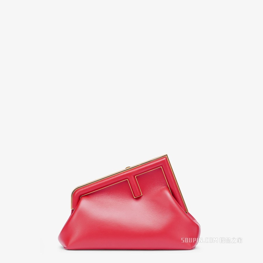 Fendi First小号手袋 紫红色皮革手袋