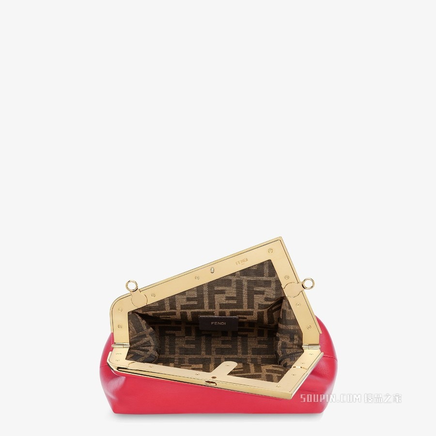 Fendi First小号手袋 紫红色皮革手袋