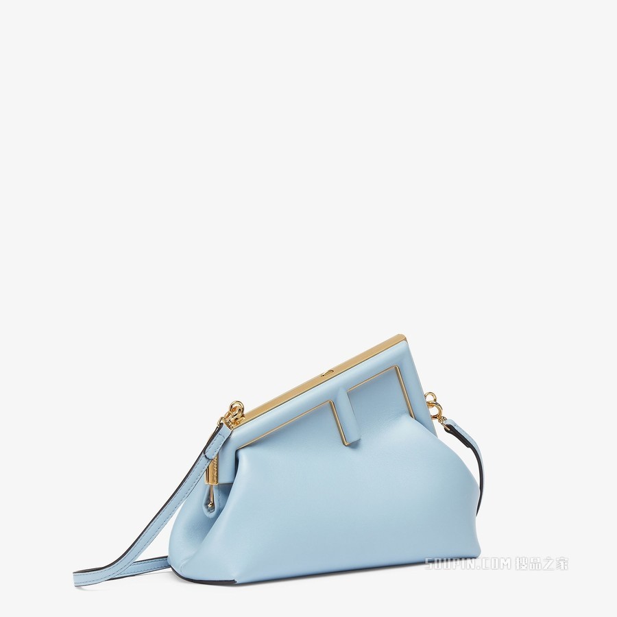 Fendi First小号手袋 浅蓝色皮革手袋