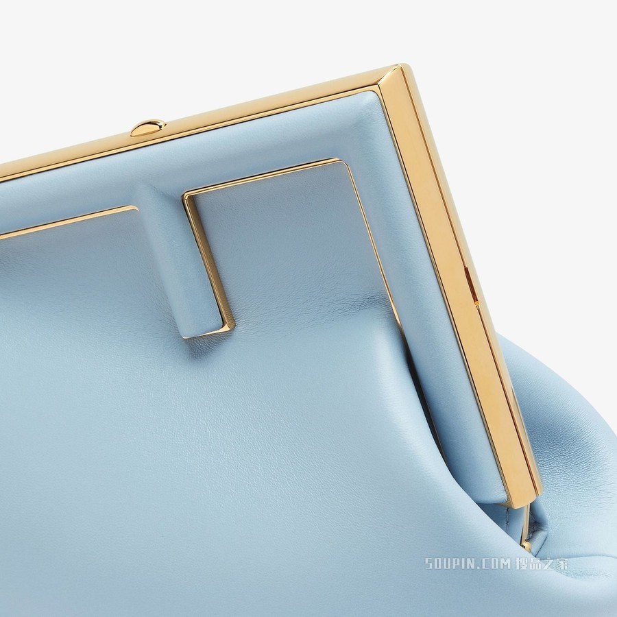 Fendi First小号手袋 浅蓝色皮革手袋