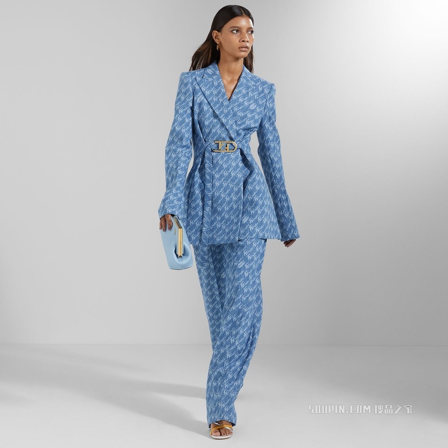 Fendi First小号手袋 浅蓝色皮革手袋
