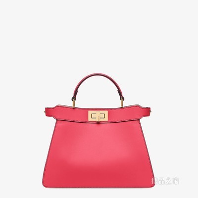 Peekaboo ISeeU小号手袋 红色皮革手袋