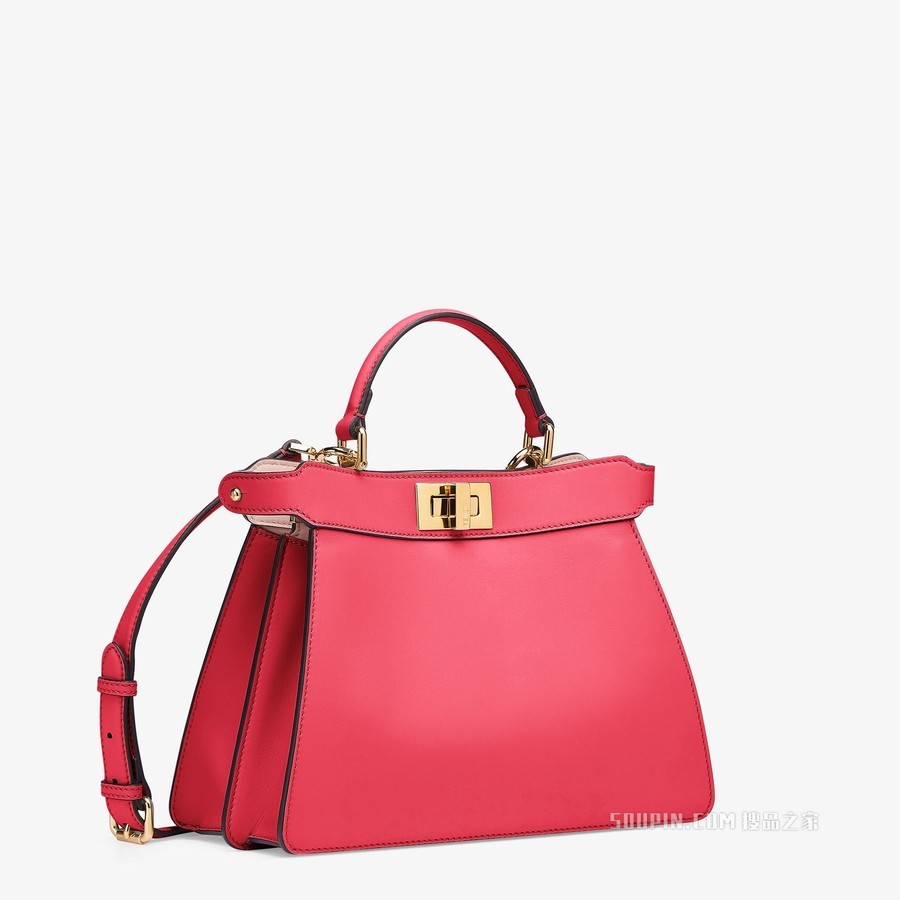 Peekaboo ISeeU小号手袋 红色皮革手袋