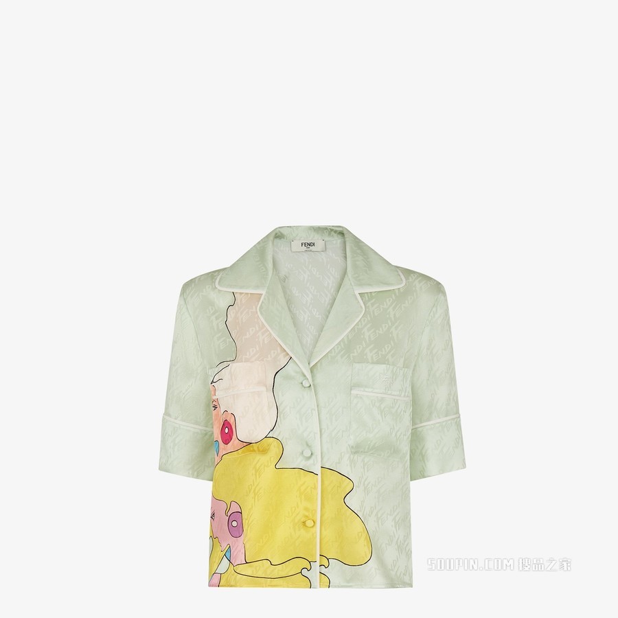 两件套睡衣 拼色缎面两件套睡衣