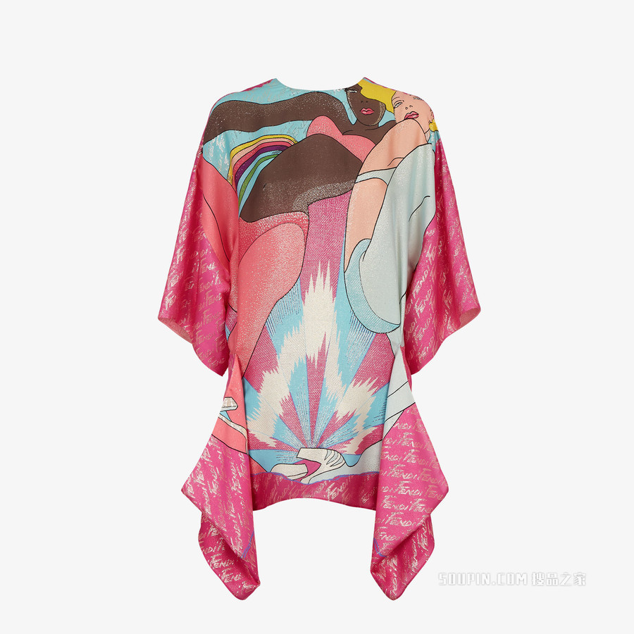 连衣裙 拼色桑蚕丝连衣裙