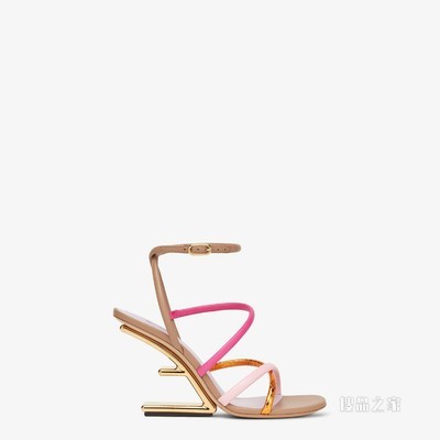 Fendi First 粉红色纳帕皮高跟凉鞋