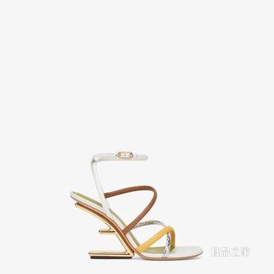 Fendi First 白色纳帕皮高跟凉鞋