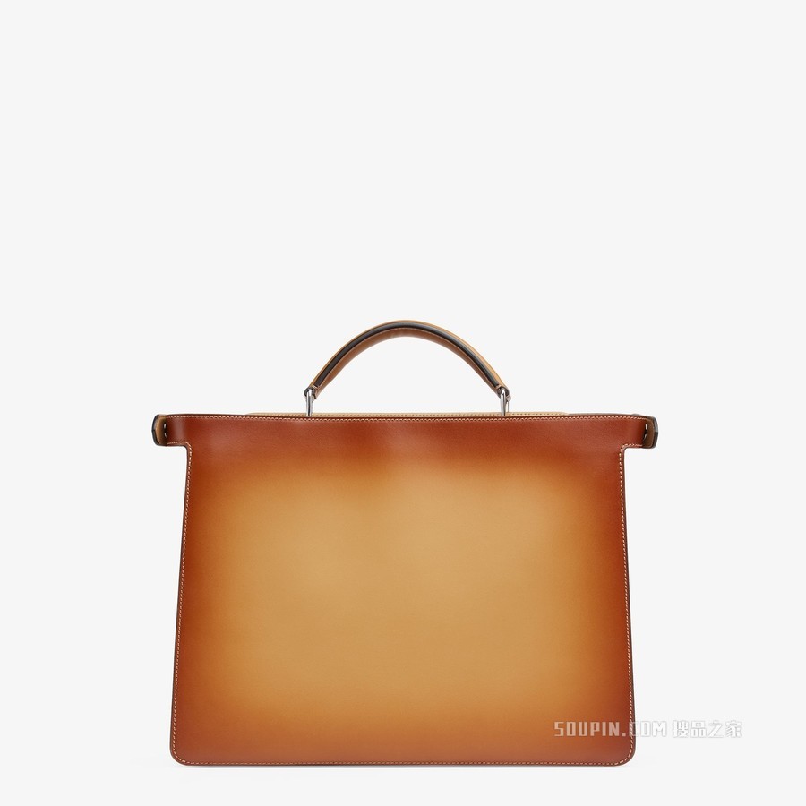 Peekaboo Iseeu中号手袋 米色皮革手袋
