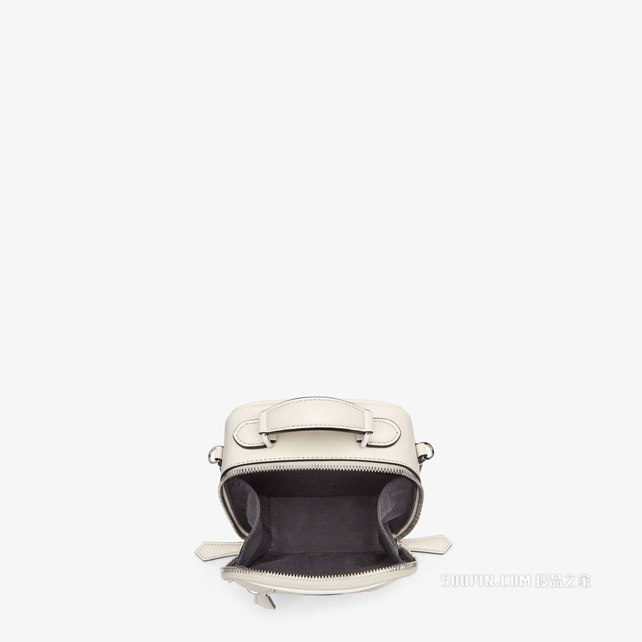 迷你旅行包 白色皮革手袋