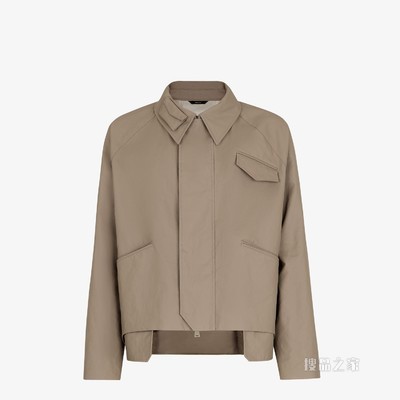 夹克 米色亚麻夹克