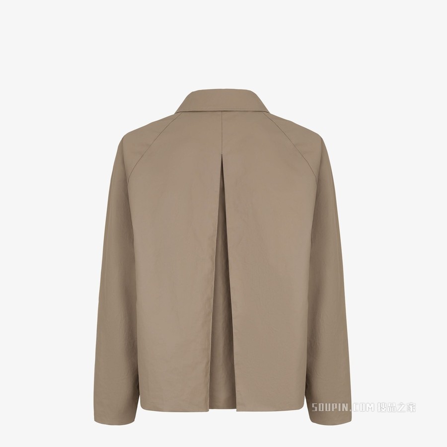 夹克 米色亚麻夹克