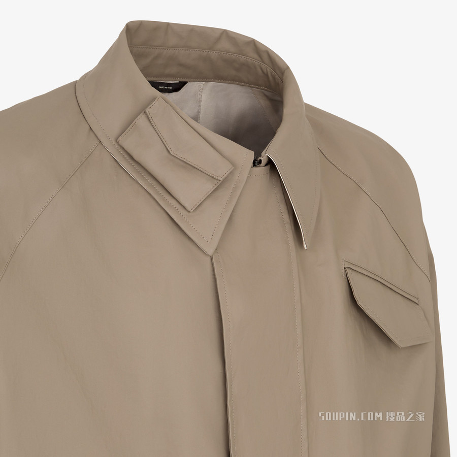 夹克 米色亚麻夹克