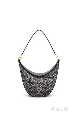 Anagram 提花布和经典牛皮革 LOEWE Luna 手袋