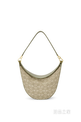 Anagram 提花布和经典牛皮革 LOEWE Luna 手袋