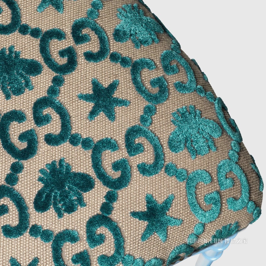 饰 GG 提花 Chiavari 椅子 绿色和米色GG提花