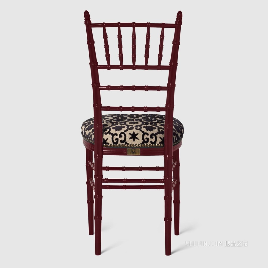 GG提花骑士椅 黑色和米色GG提花