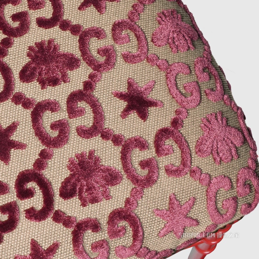 饰 GG 提花 Chiavari 椅子 粉色和米色GG提花