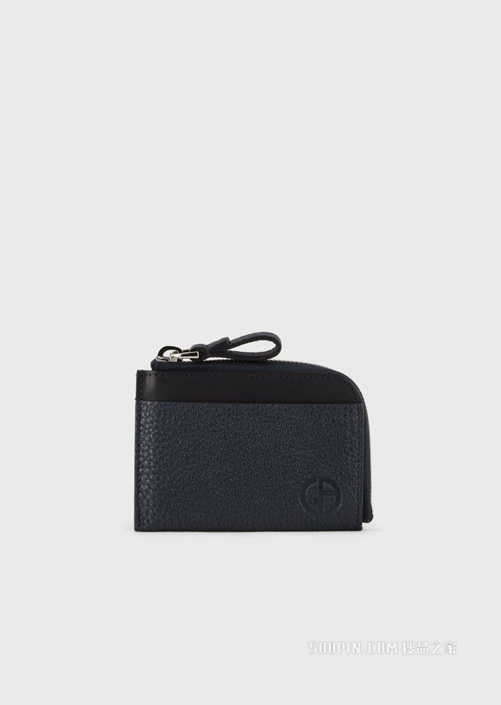 经典徽标皮革卡包 | Giorgio Armani