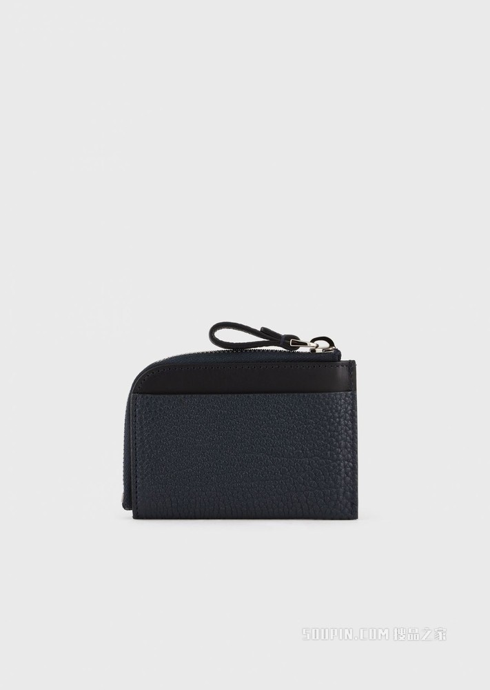 经典徽标皮革卡包 | Giorgio Armani