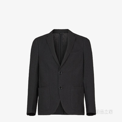 夹克 黑色亚麻和棉质休闲西装