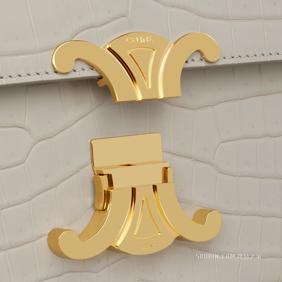 TRIOMPHE鳄鱼皮革链条肩背包 26512