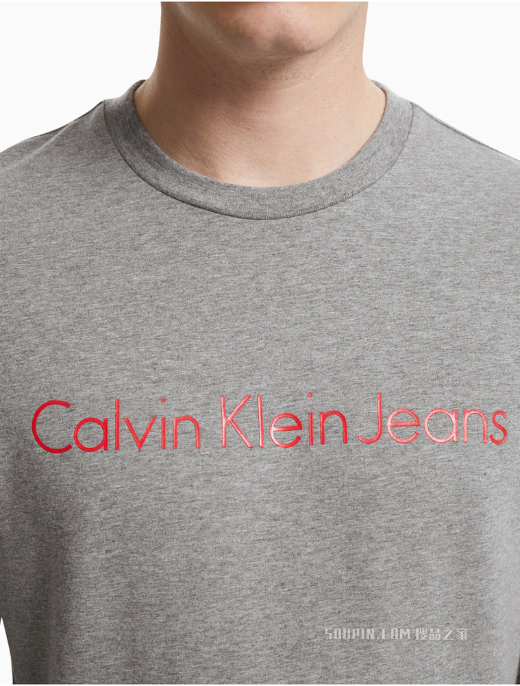 Calvin Klein男士长袖潮流LOGO印花圆领T恤J319918