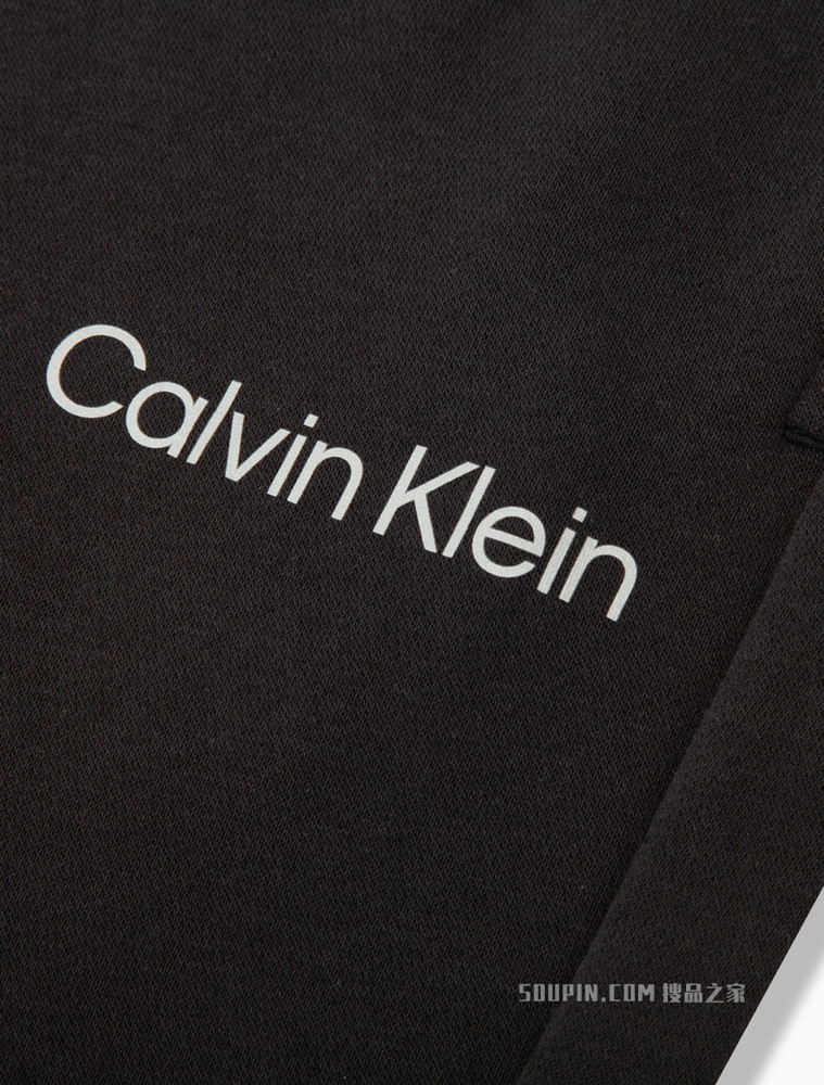 Calvin Klein 男士松紧腰束脚反光LOGO印花针织休闲裤4MS2P606