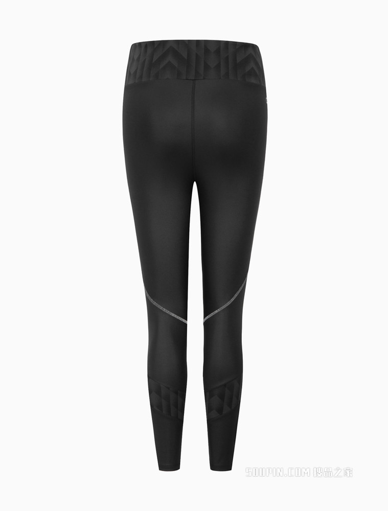 Calvin Klein 女士满印图案拼接反光LOGO跑步健身紧身裤4WS2L621