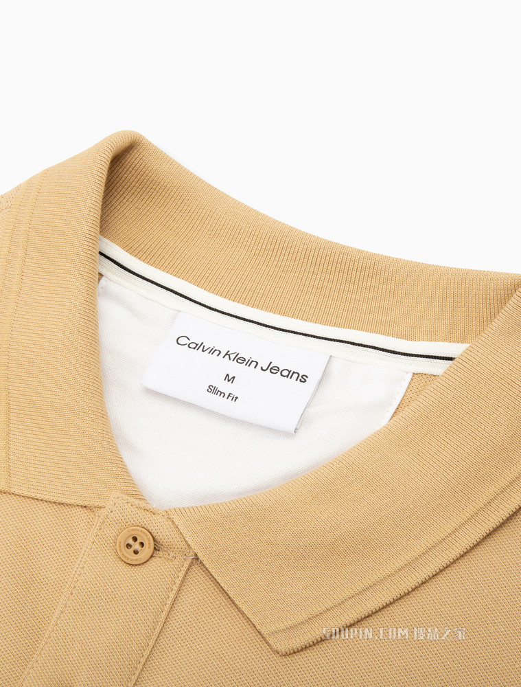 Calvin Klein 男士翻领LOGO刺绣徽标短袖POLO衫J320771