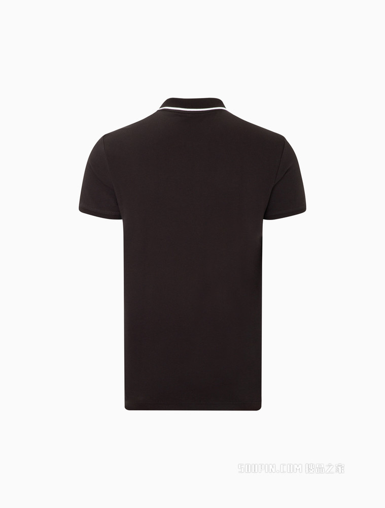 Calvin Klein 男士镶边翻领简约小LOGO短袖POLO衫J319183