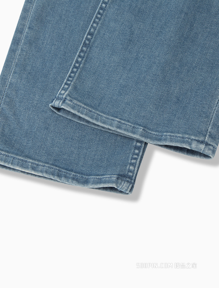 Calvin Klein 男士时尚合体LOGO贴片猫须水洗弹力牛仔裤J320646