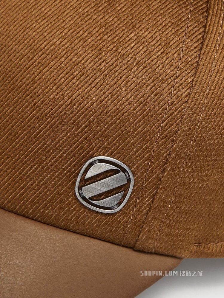 浅棕色棉及大麻混纺材质 Z 字复古标识棒球帽