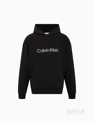 Calvin Klein 男士时尚纯棉连帽简约刺绣LOGO套头卫衣40HM231