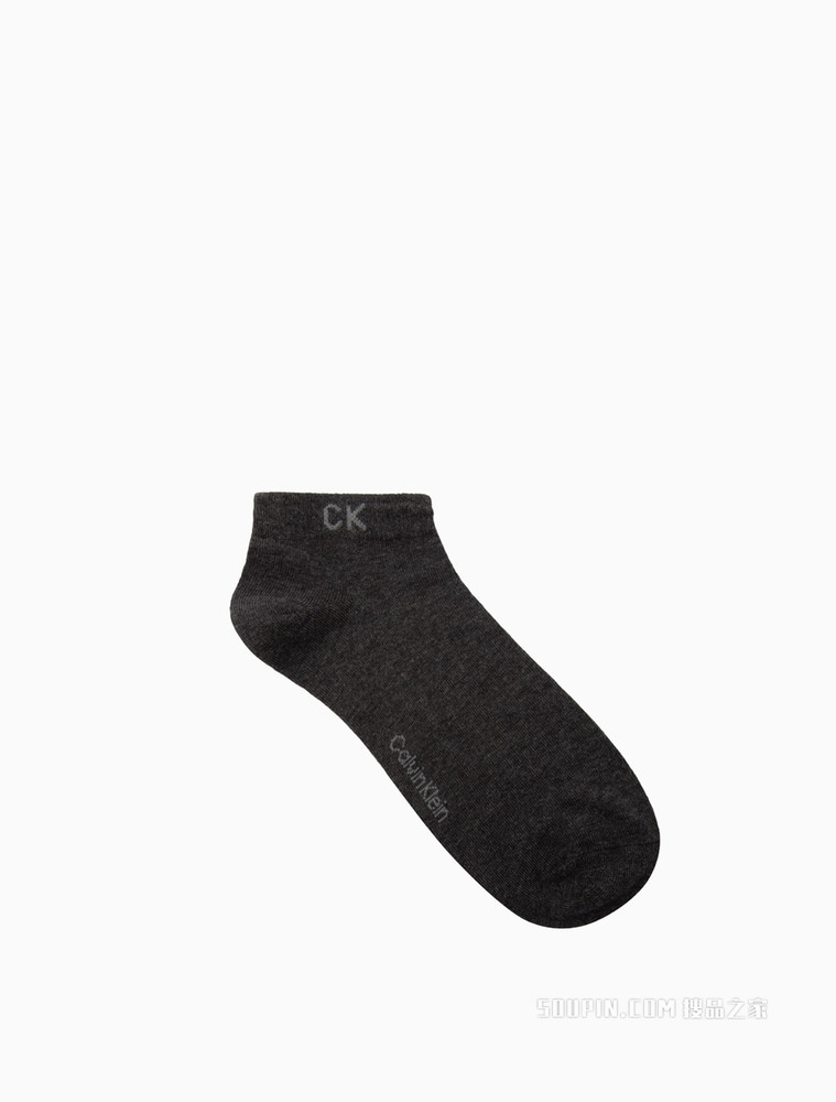 Calvin Klein 男士两双装简约LOGO提花舒适运动短袜CKP32870