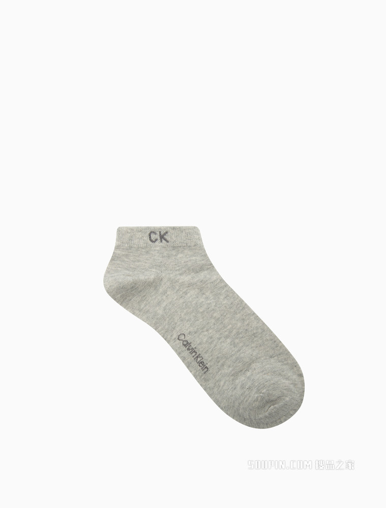 Calvin Klein 男士两双装简约LOGO提花舒适运动短袜CKP32870