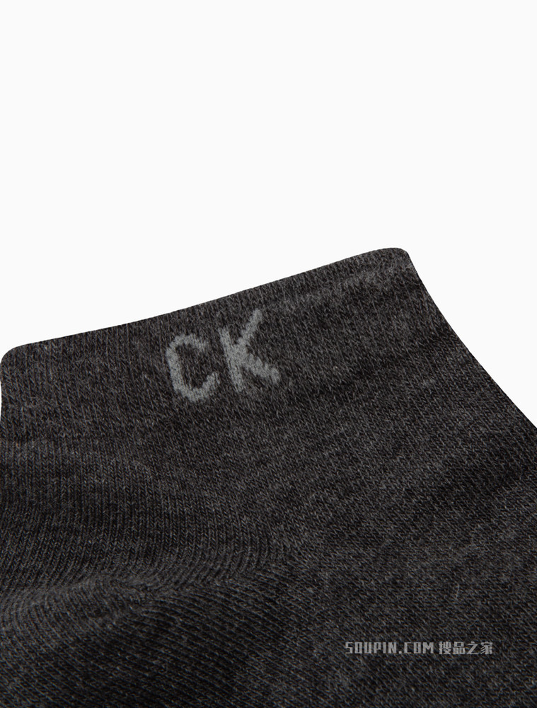 Calvin Klein 男士两双装简约LOGO提花舒适运动短袜CKP32870