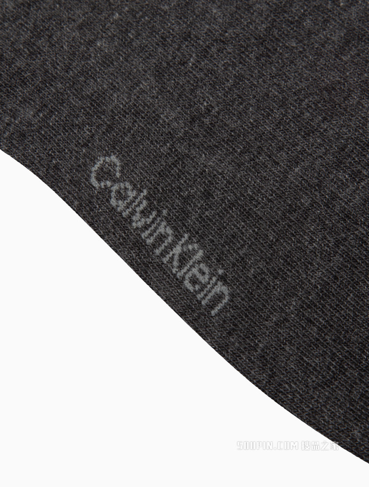 Calvin Klein 男士两双装简约LOGO提花舒适运动短袜CKP32870