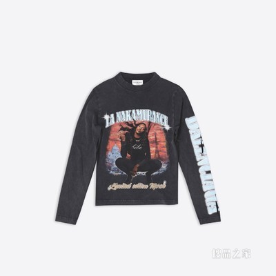 BALENCIAGA MUSIC AYA NAKAMURA系列长袖弹力上衣