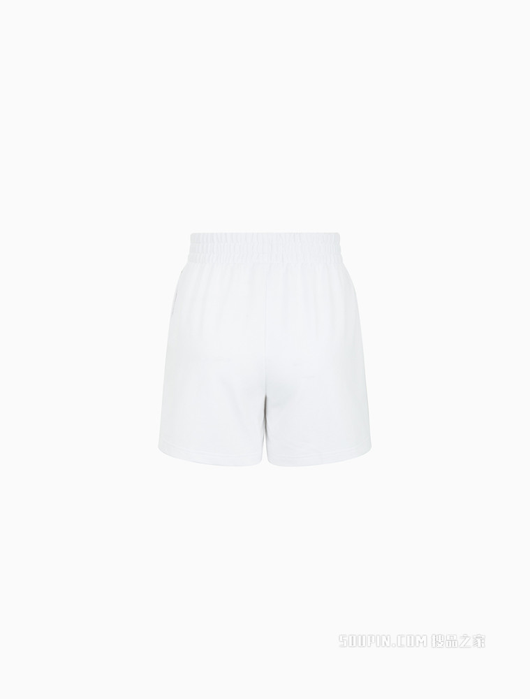 Calvin Klein 女士简约松紧腰刺绣字母LOGO休闲针织短裤J218915